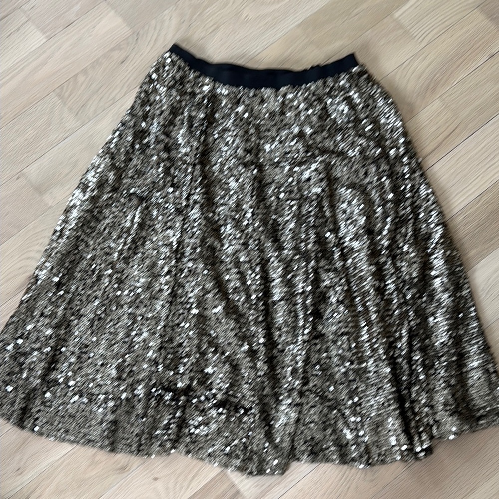 Sequin Black and Silver Skirt